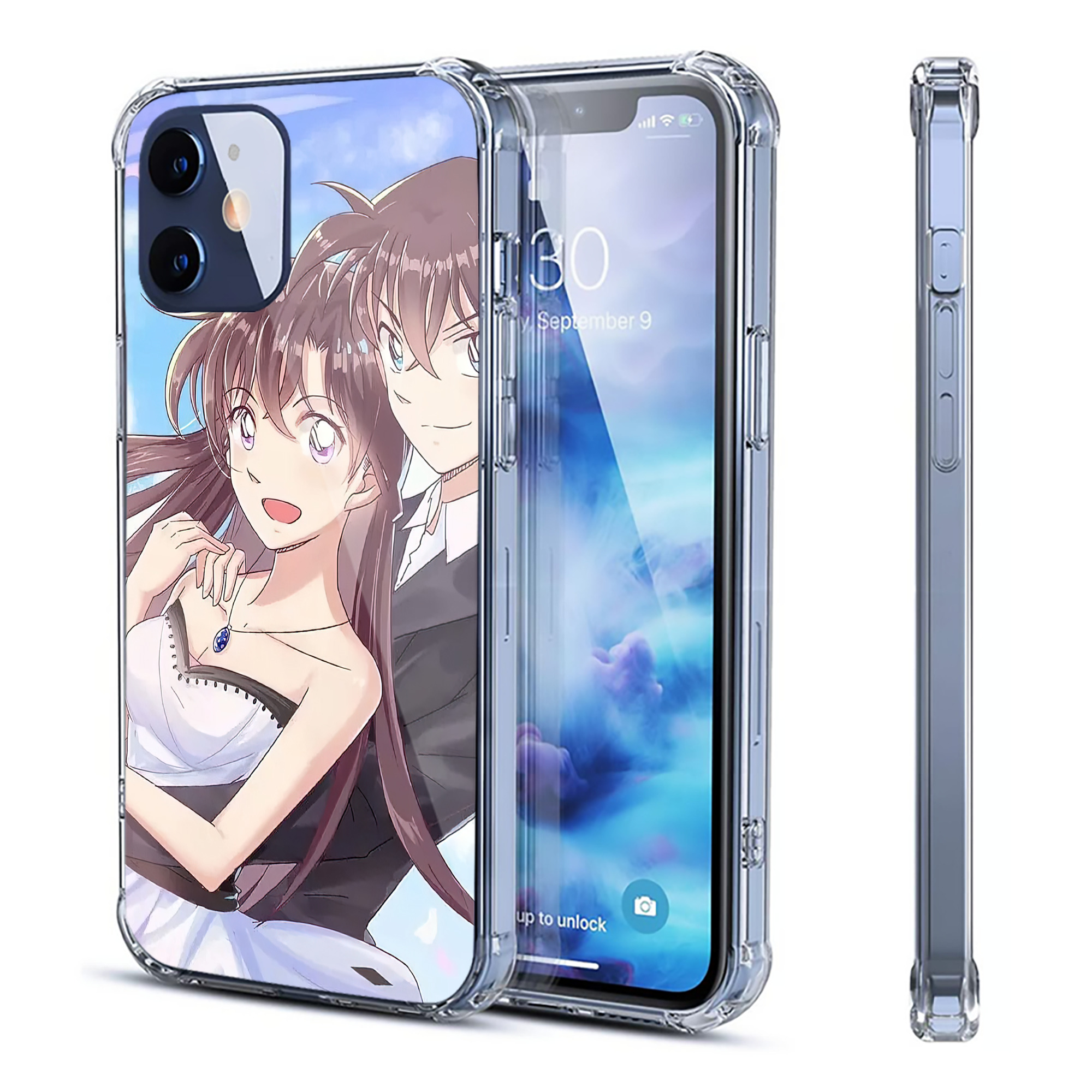 （画像用） 名探偵コナン Detective Conan 【iPhone 12シリーズ対応】透明スマホケース（クリアソフトケース）